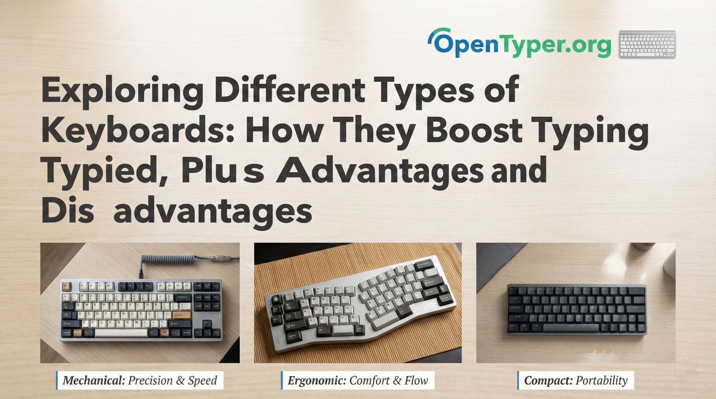 Exploring Different Types of Keyboards: How They Boost Typing Speed, Plus Advantages and Disadvantages