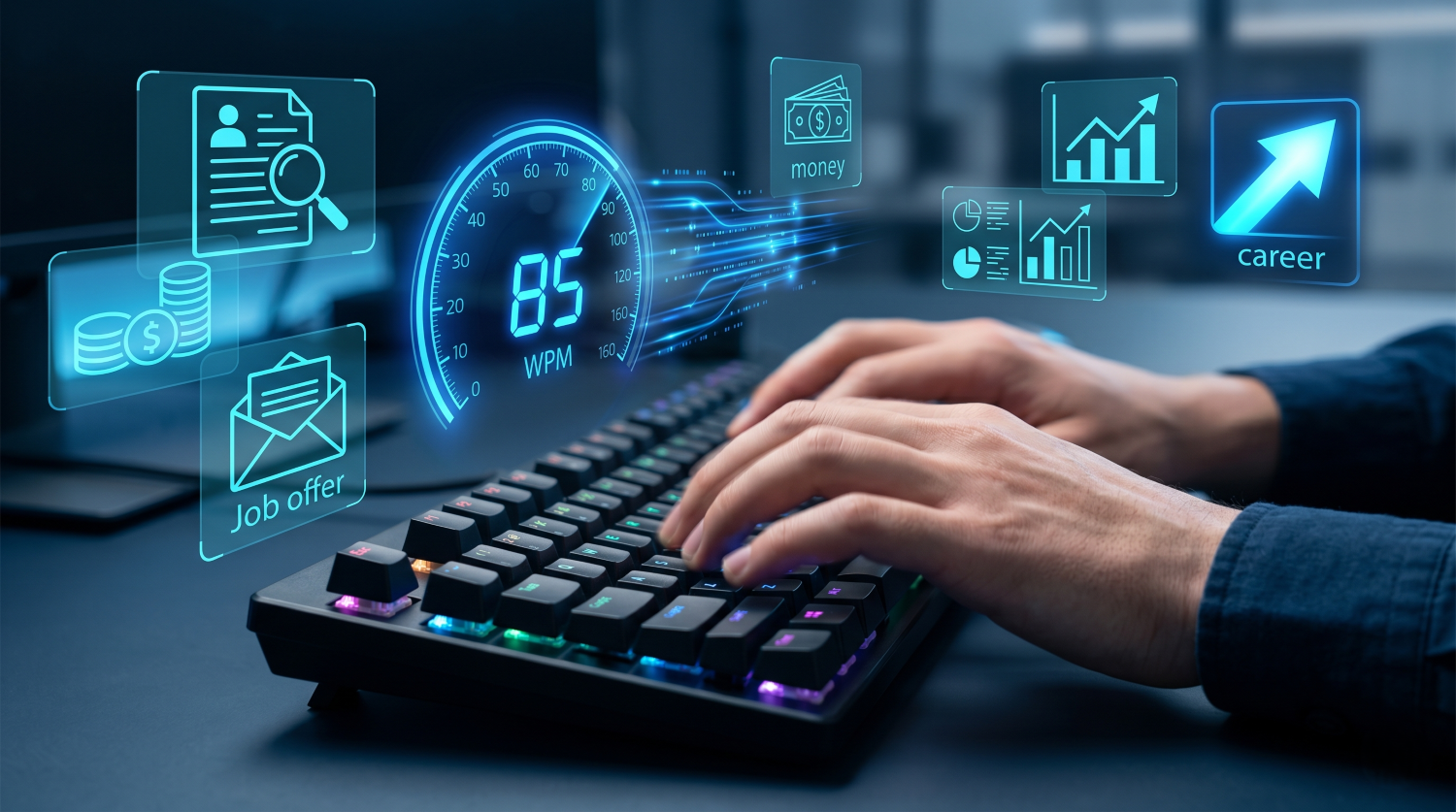 Why Fast Typing Speed (60+ WPM) Gives You a Massive Edge in Jobs and Career Growth